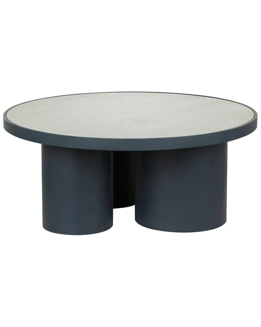 Nautilus Mirrored Coffee Table - Antique Silver image