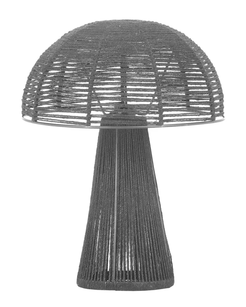 Oddy Mushroom Table Lamp - Black, Jute image