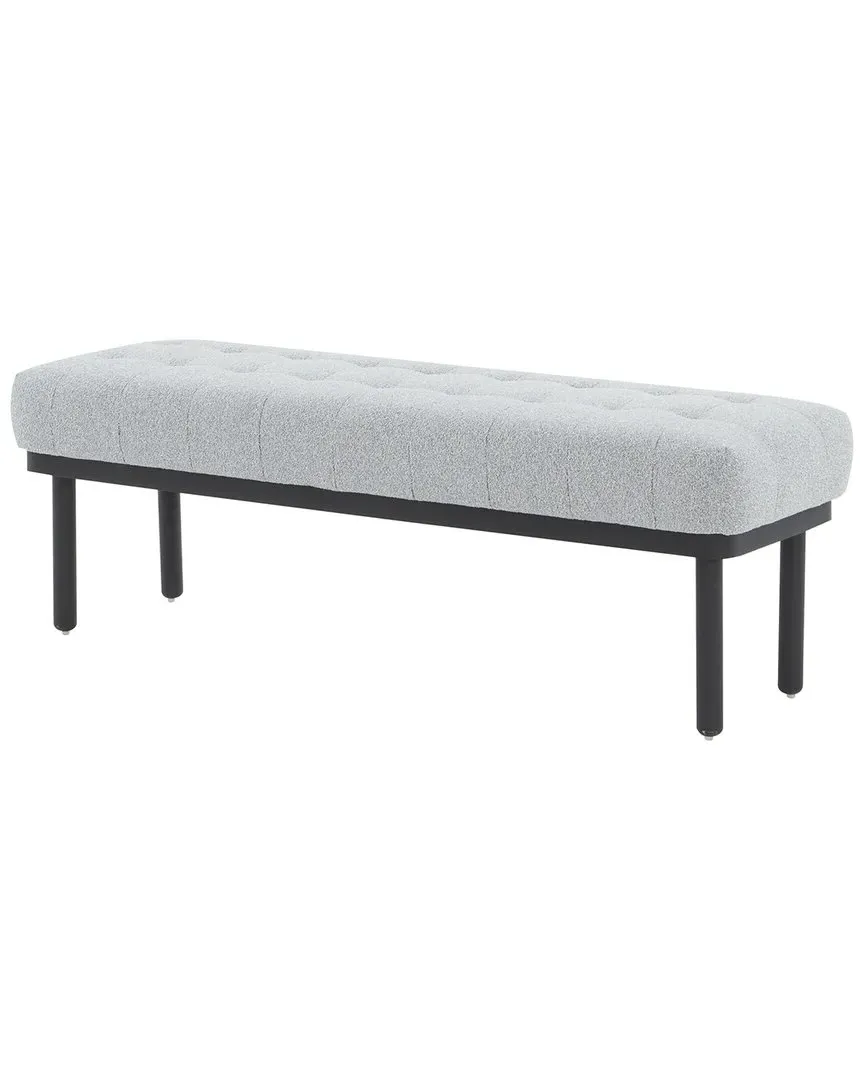 Olivia Boucle Bench - Grey