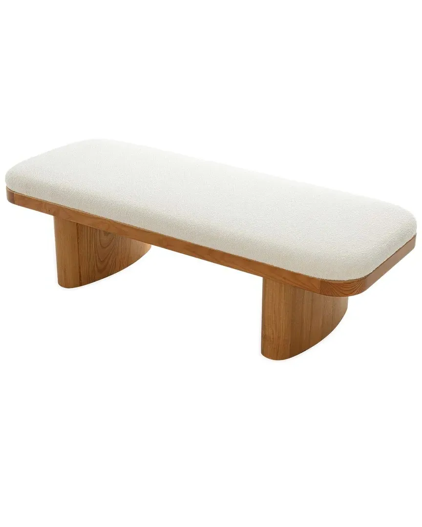 Ollie Performance Large Bench - White, Boucle image