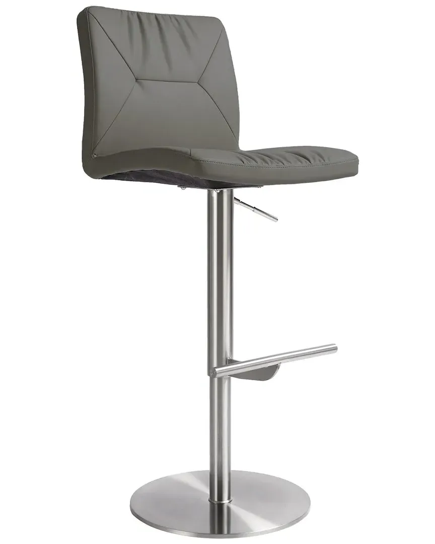 Paddy Adjustable Stool - Grey, Vegan Leather