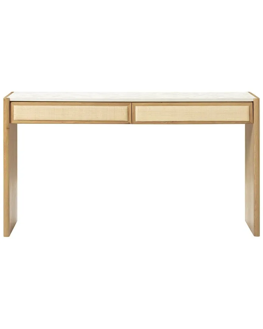 Paige Console Desk - Natural Oak
