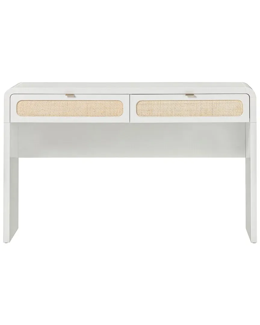 Patty Rattan Console Desk - White