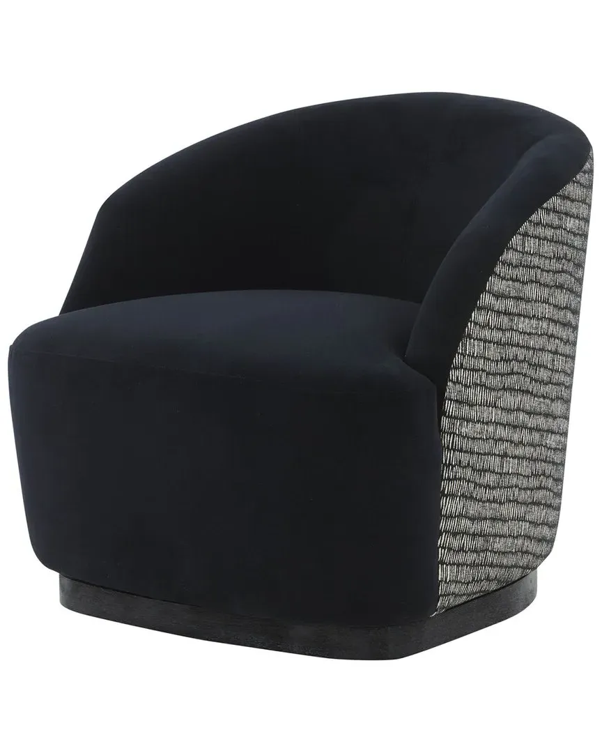 Reese Swivel Chair - Black, Velvet image