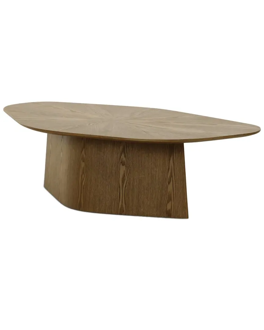 Roche Geometric Coffee Table - Brown, Ash Wood image
