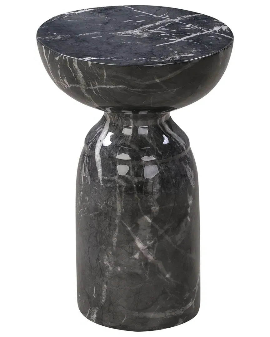 Rue Side Table - Black Marble, Concrete image