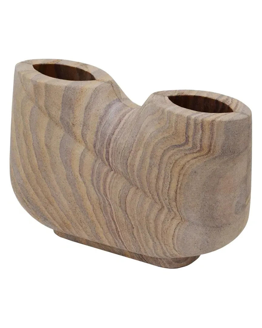 Saava Rainbow Stone Novelty Vase - Beige, Stone image