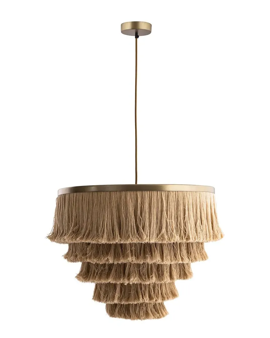 Sarai Fringe Pendant Light - Natural, Cotton image