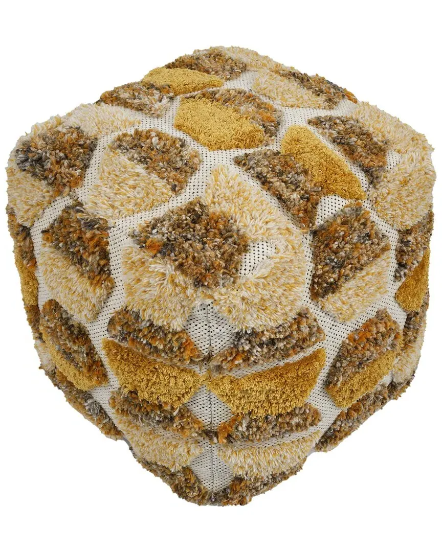 Sawyer Tufted Pouf - Gold image