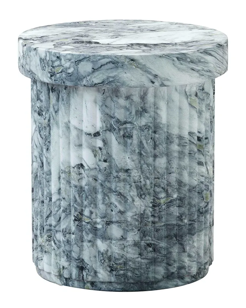 Serafina Indoor/Outdoor Side Table - Marble Pattern, Concrete image