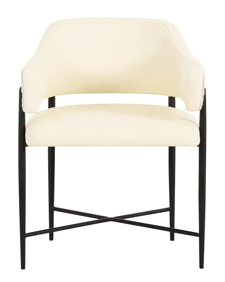 Sezanne 2-Tone Dining Chair - Cream, Vegan Leather