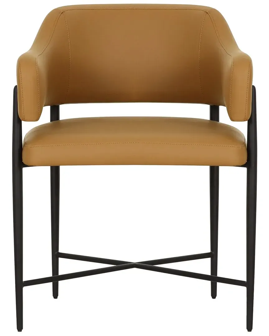 Sezanne Dining Chair - Tan, Vegan Leather