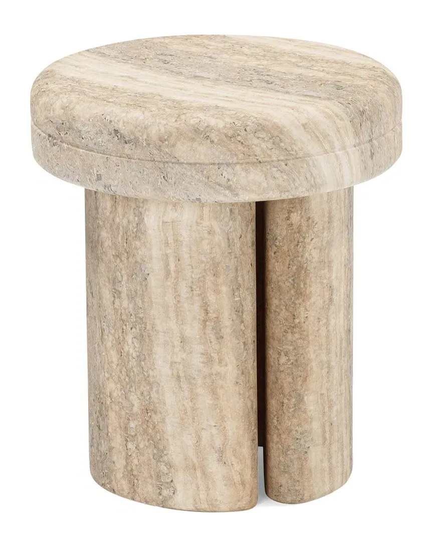 Sheila Side Table - Travertine, Concrete