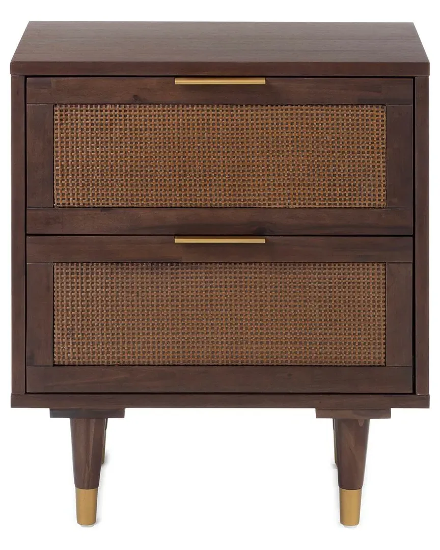 Sierra 2-Drawer Nightstand - Dark Brown