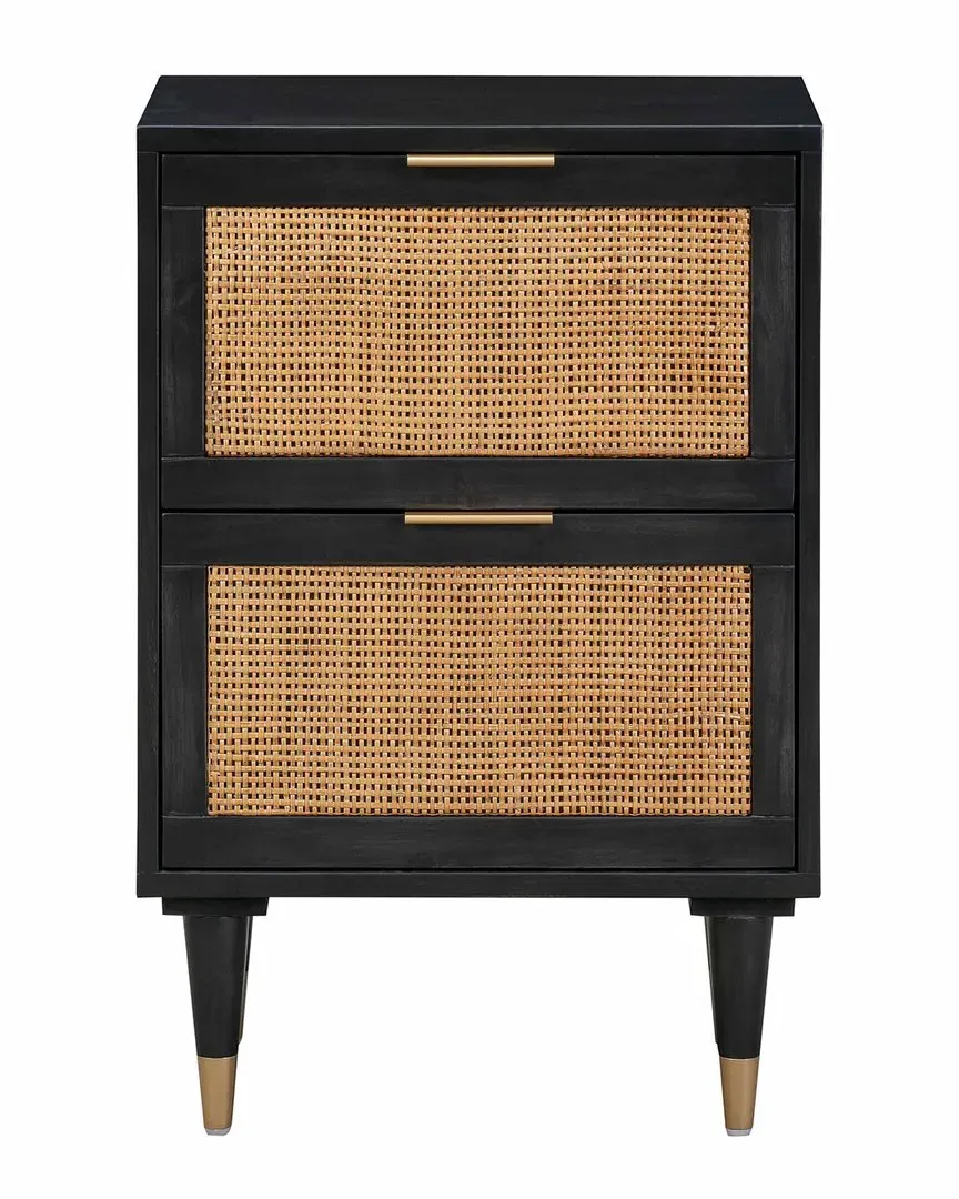 Sierra 2-Drawer Nightstand - Noir