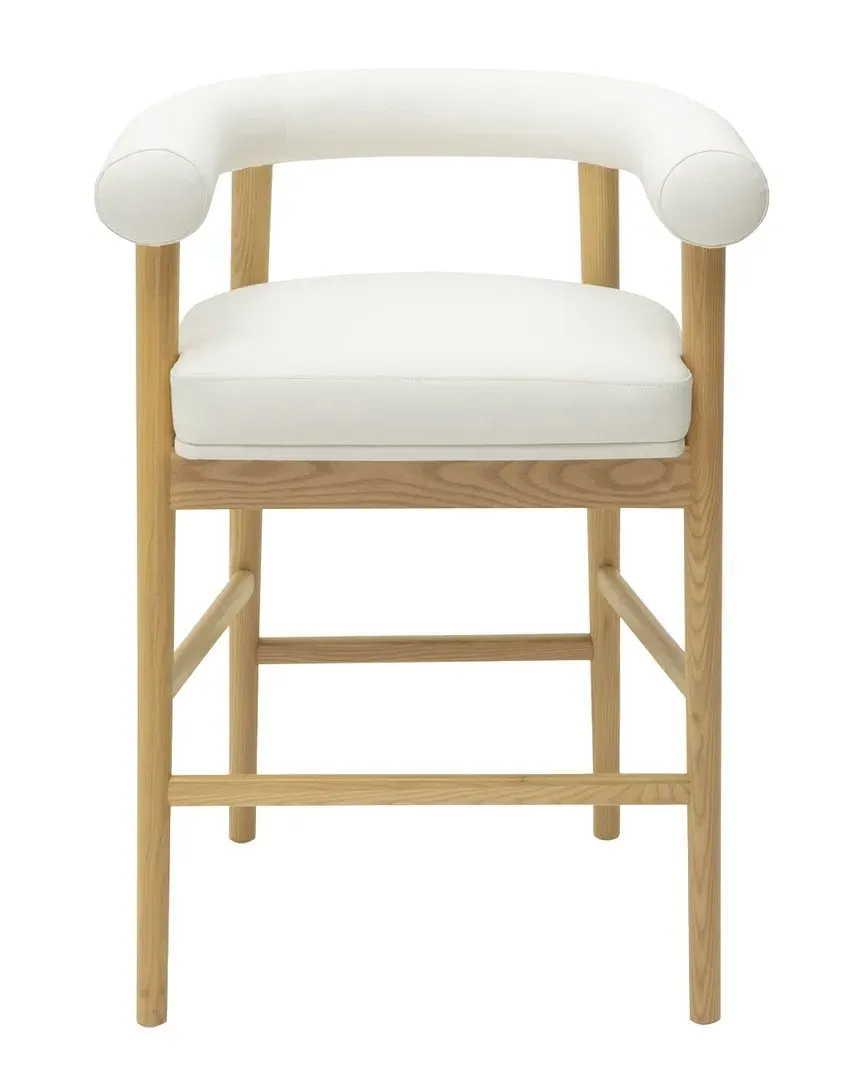 Spara Counter Stool - White, Oak Wood image