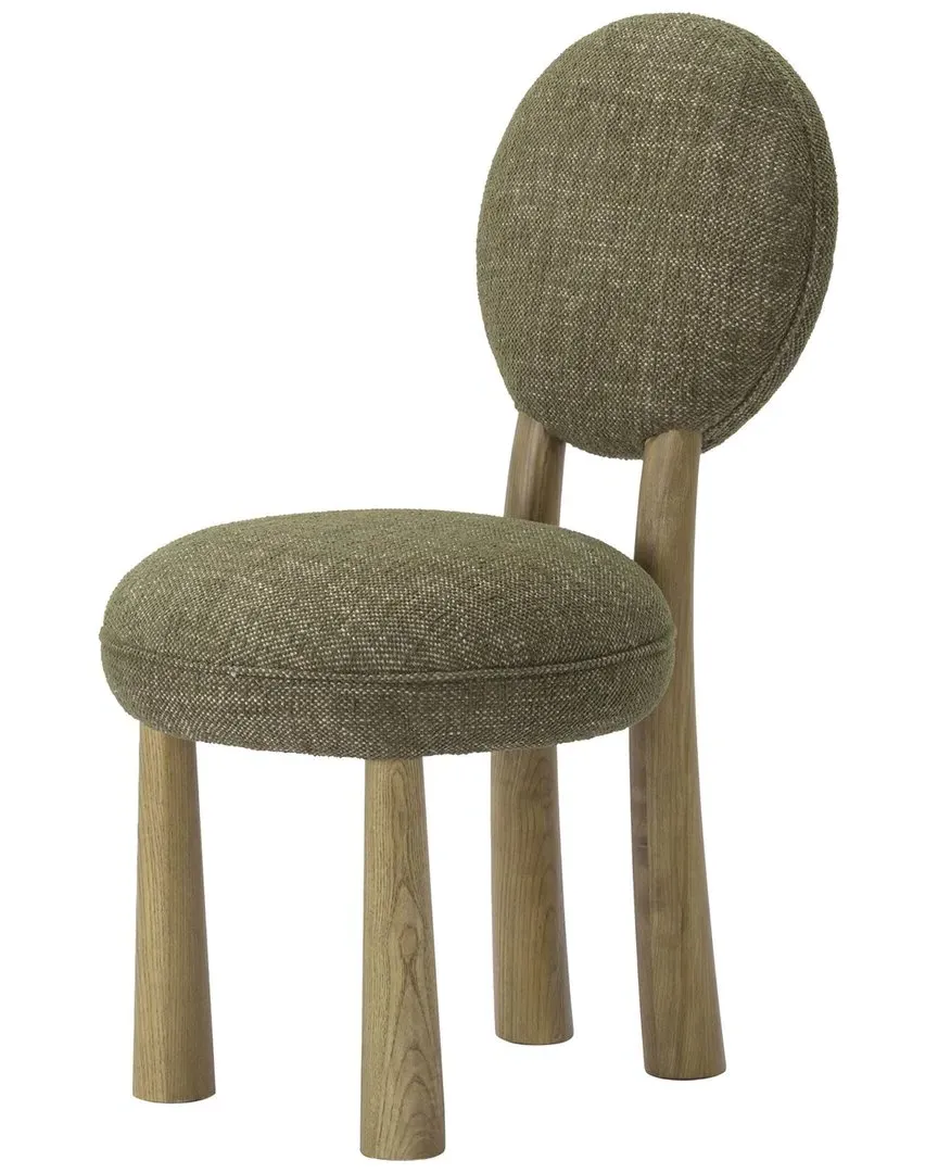 Sulley Basketweave Dining Chair - Olive Green, Ash Wood image