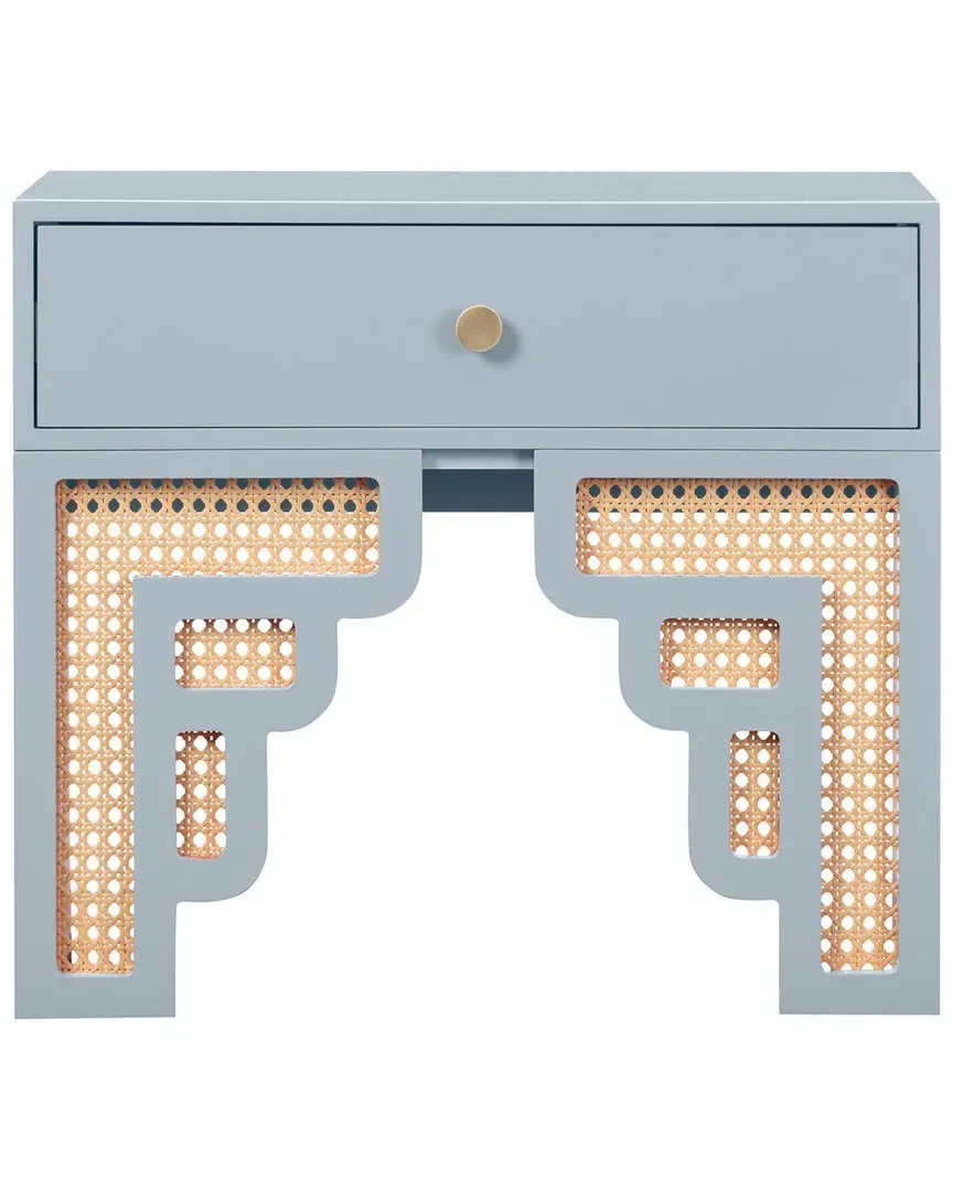 Suzie Rattan Nightstand - Blue, MDF image