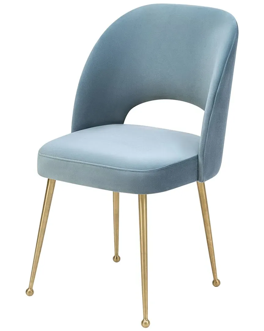 Swell Velvet Dining Chair - Blue