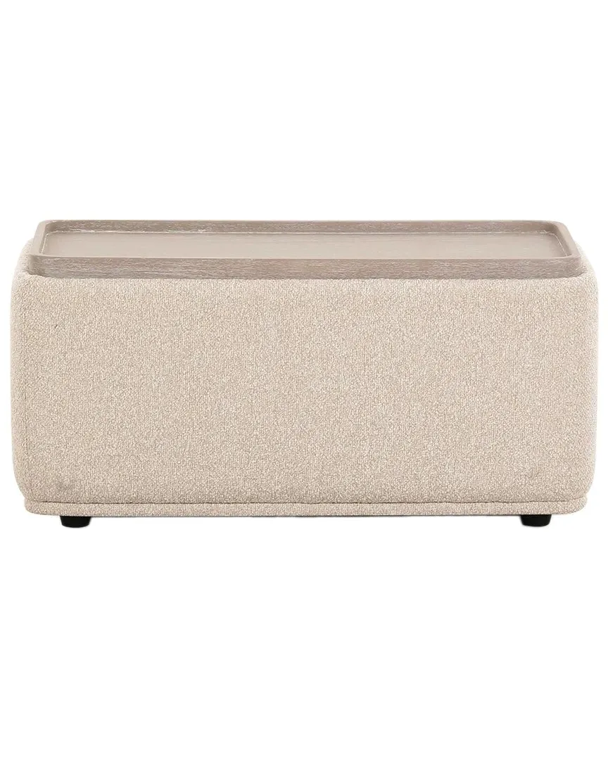 Sylvie Boucle Ottoman Table - Cream