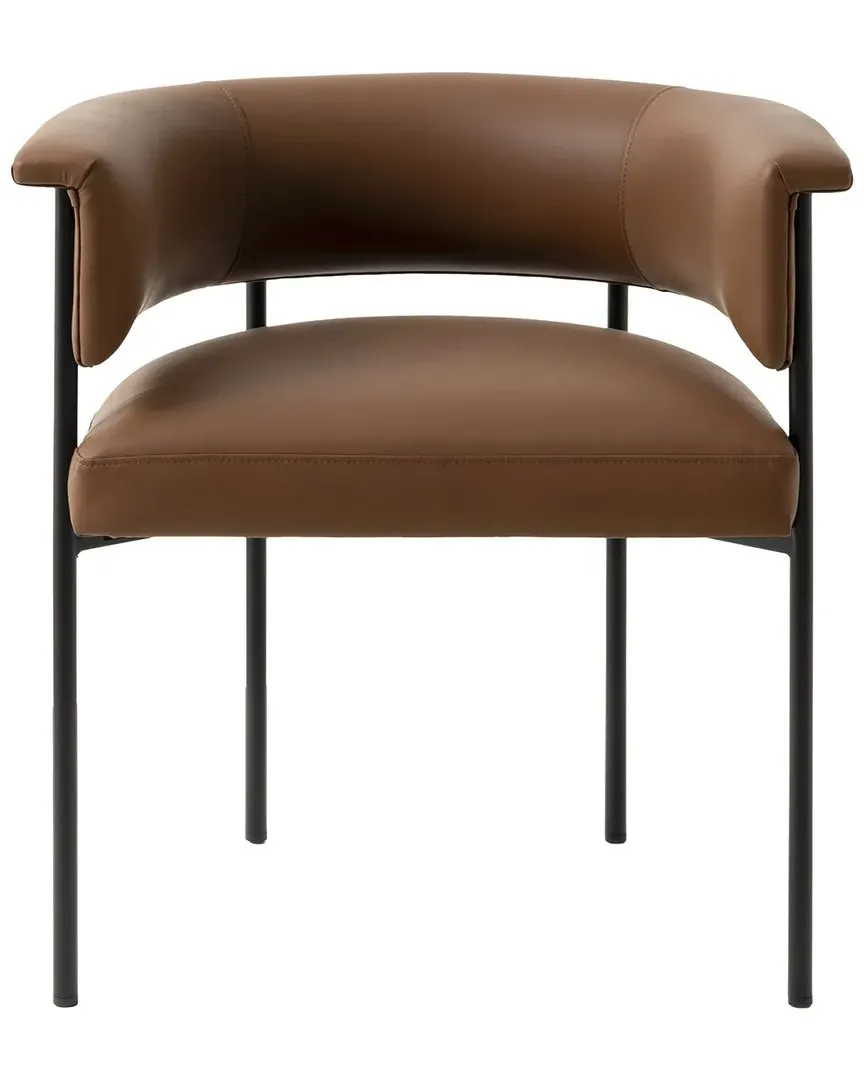 Taylor Performance Dining Chair - Brown, Vegan Leather image