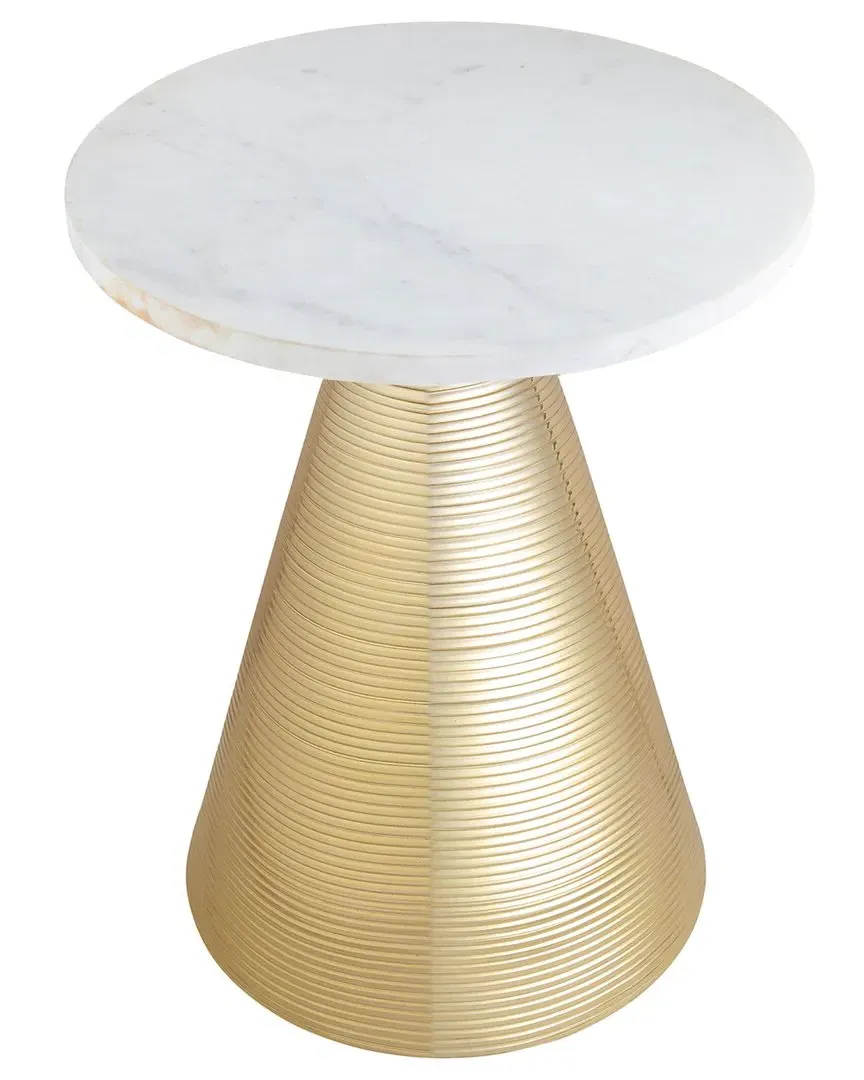 Tempo Side Table - Gold, Marble image