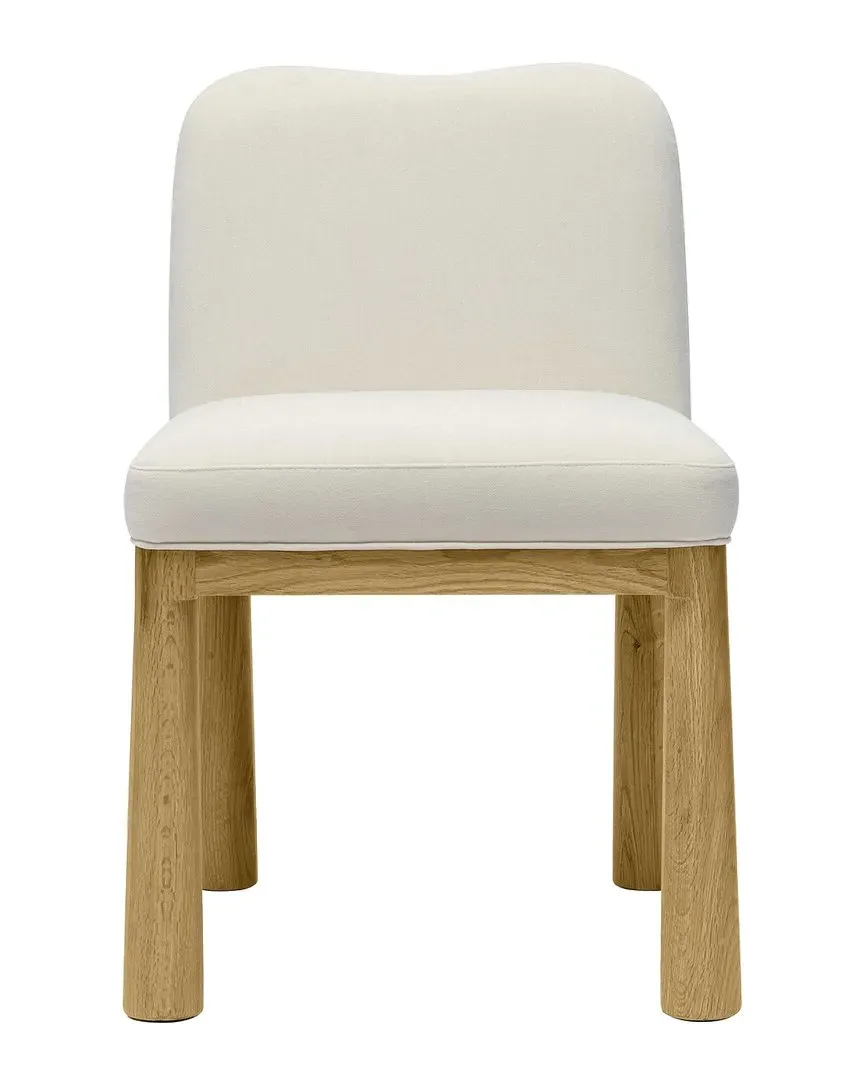 Tiara Velvet & Oak Dining Chair - Cream image