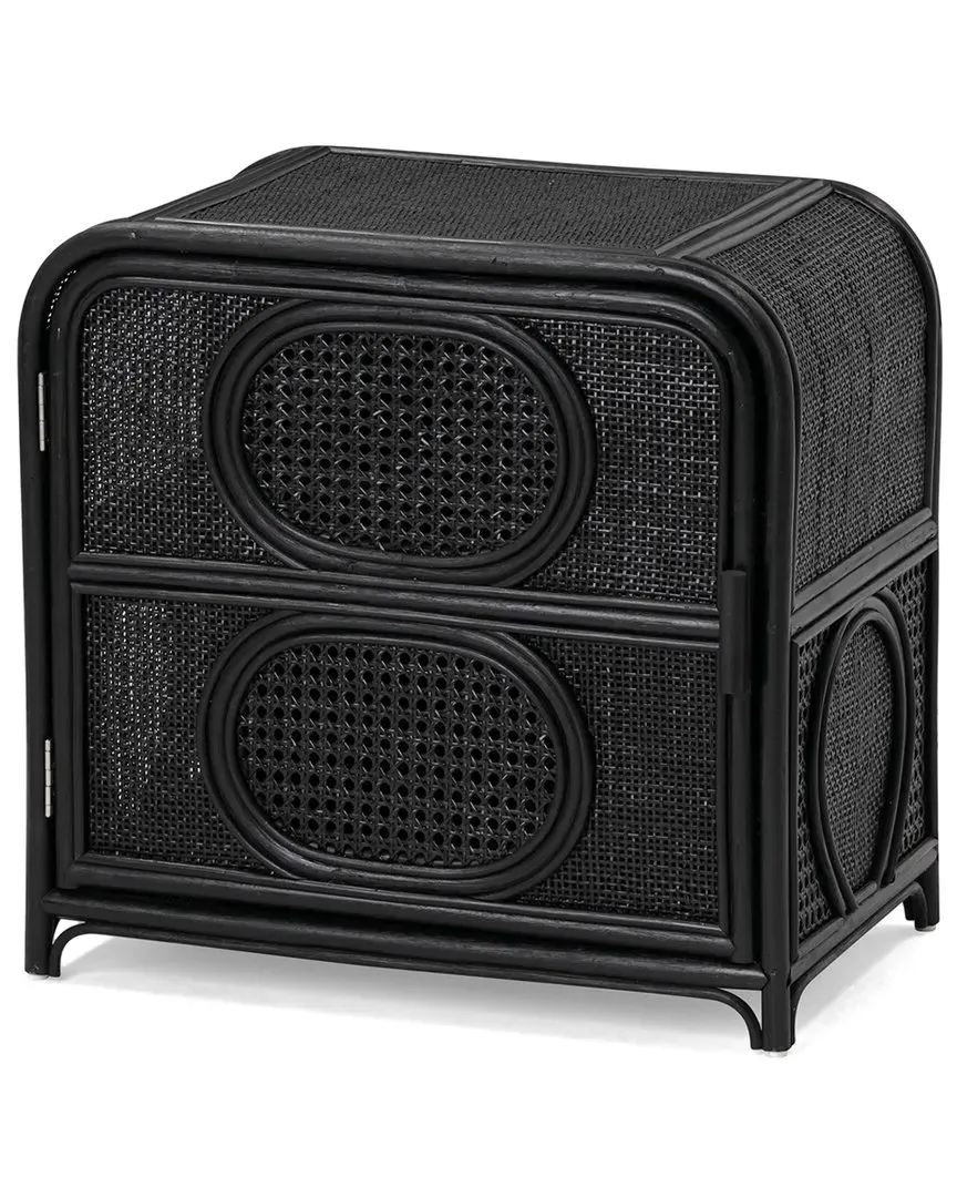 Tina Rattan Nightstand - Black image