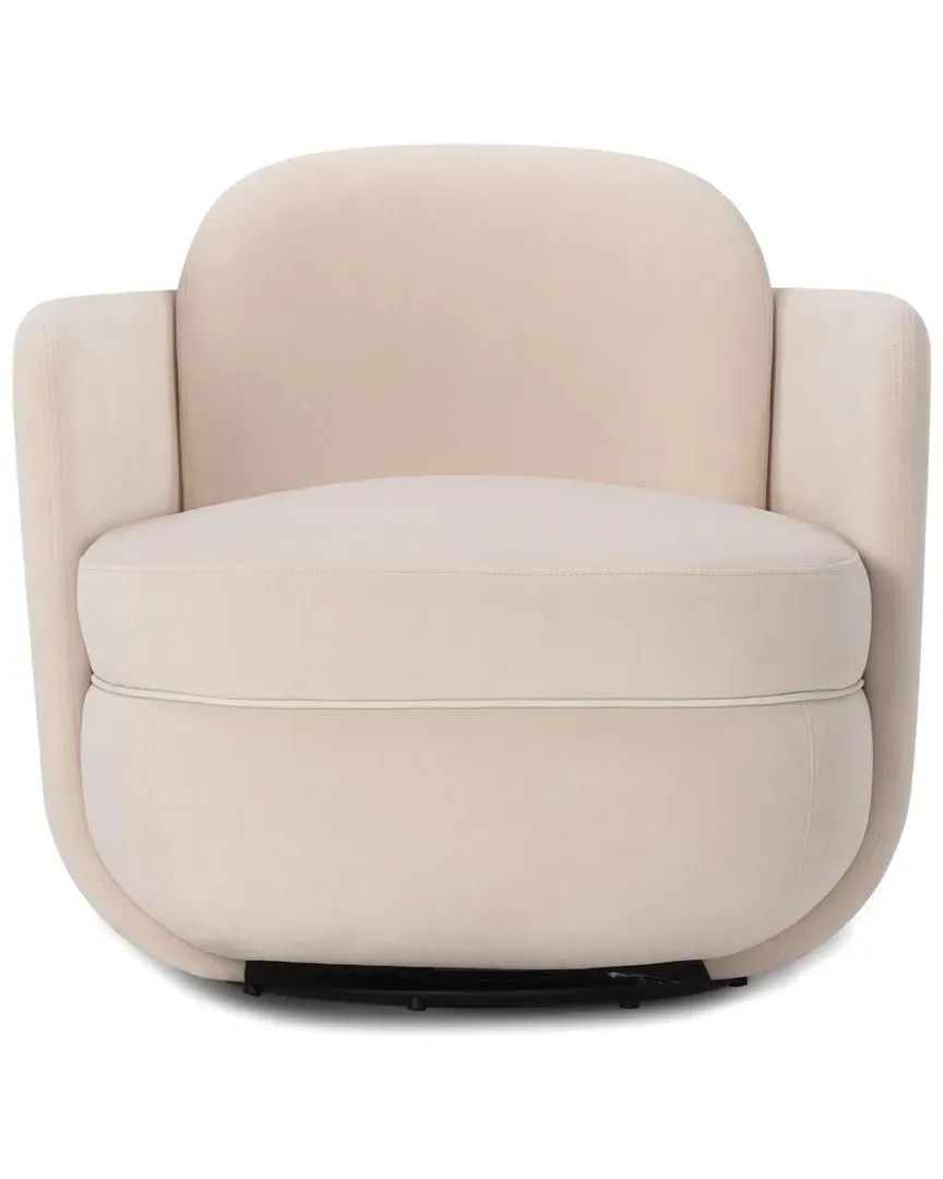 Wolfie Swivel Chair - Pink, Velvet