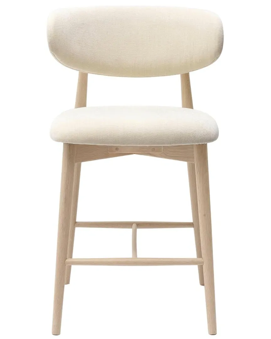 Zinea Performance Velvet Counter Stool - Cream