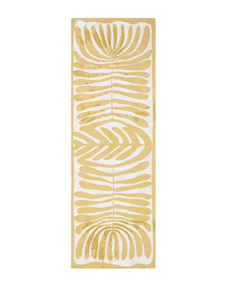 Everwash Woven Matisse Cutout Decorative Rug - Gold image