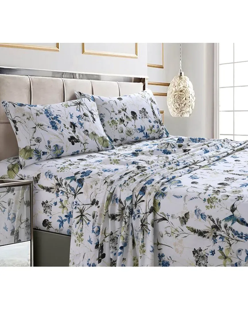 Amalfi Printed 300TC Extra Deep Pocket Sheet Set - Blue image