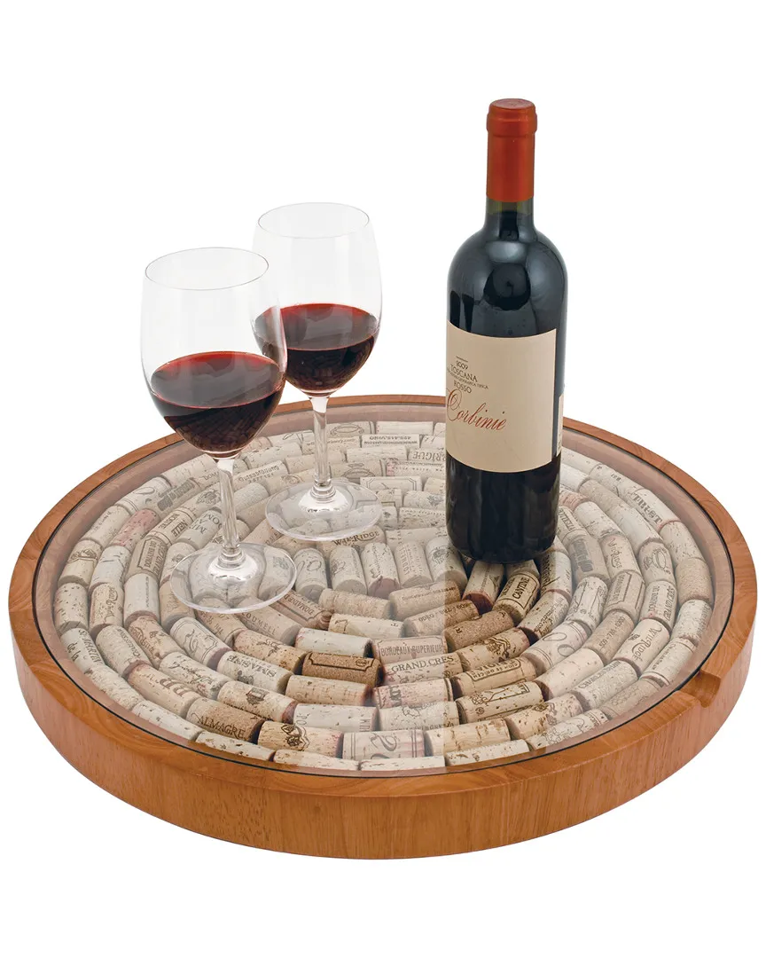 Lazy Susan Cork Display - Glass