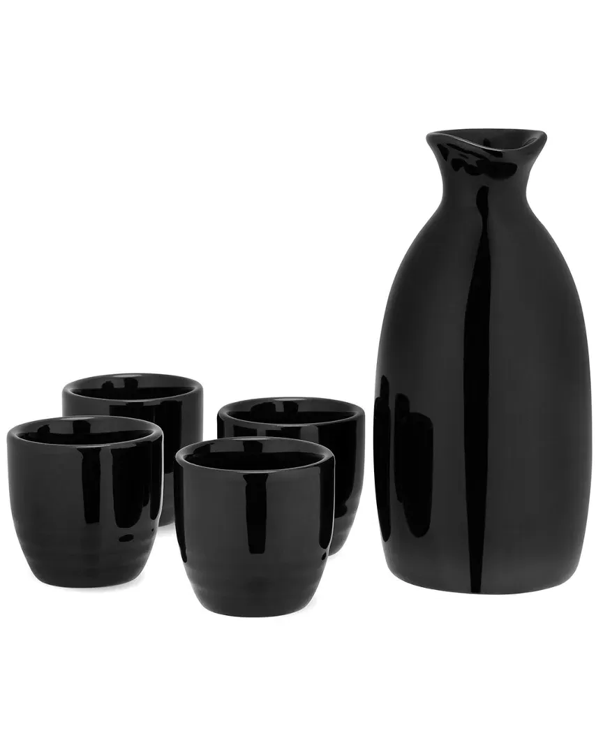 Moga 5-Piece Sake Set - White, Porcelain image
