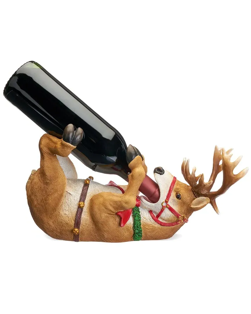 Reindeer Wine Bottle Holder - Brown image