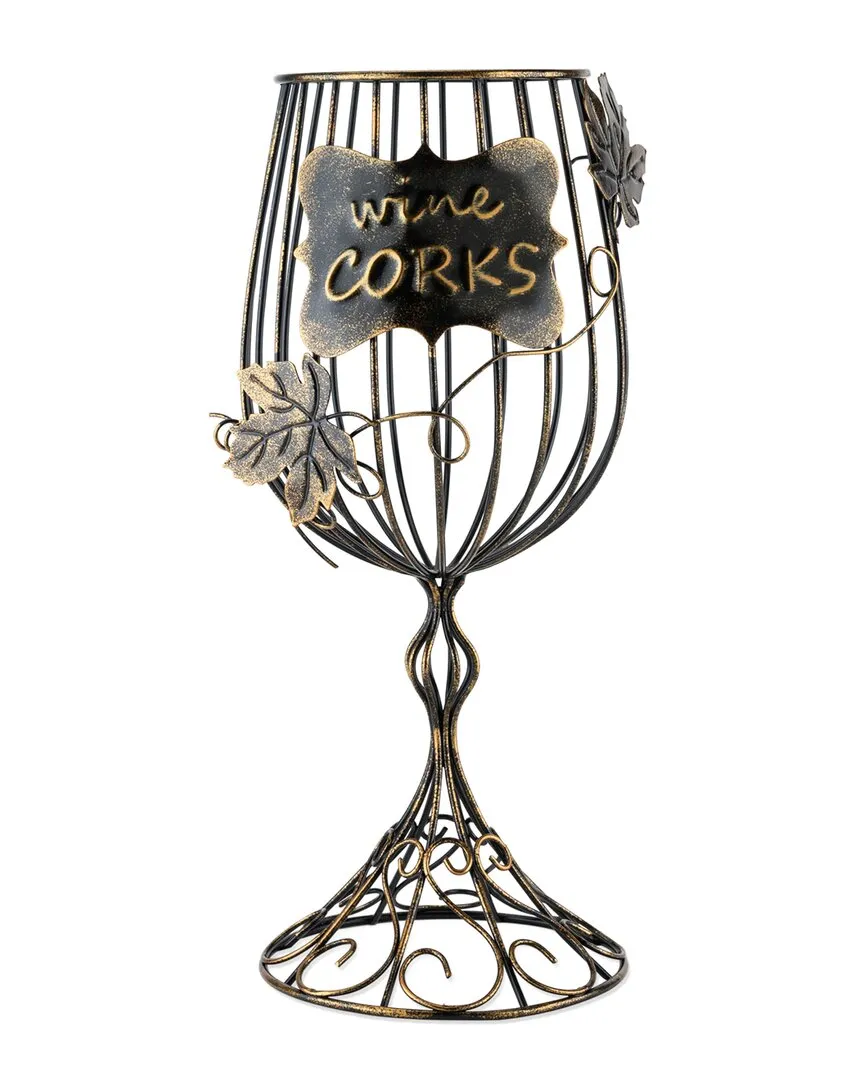Wine Glass Cork Display - Bronze, Metal image