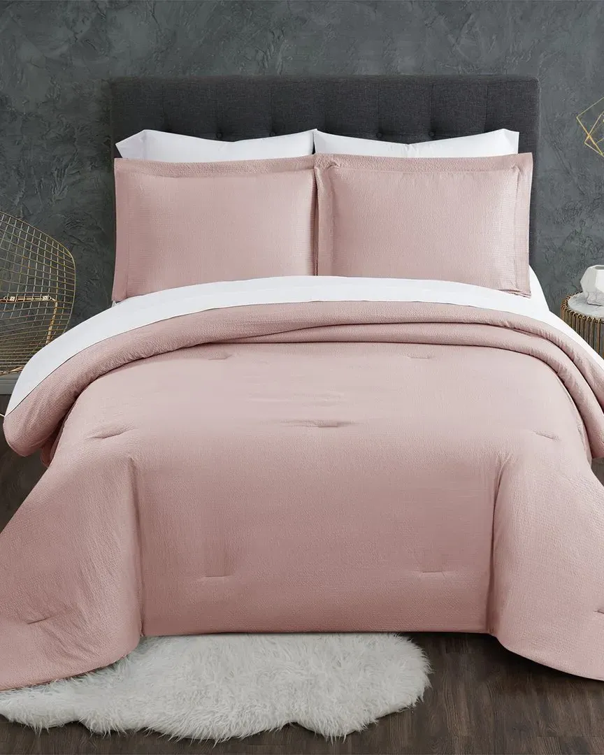 Antimicrobial 7-Piece Bed in a Bag Set - Blush, Polyester image