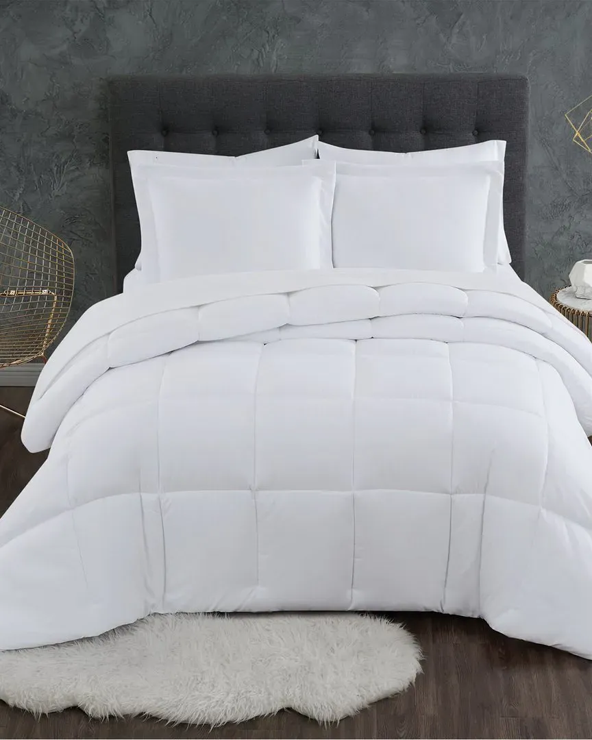 Antimicrobial Down Alternative 3-Piece Comforter Set - White