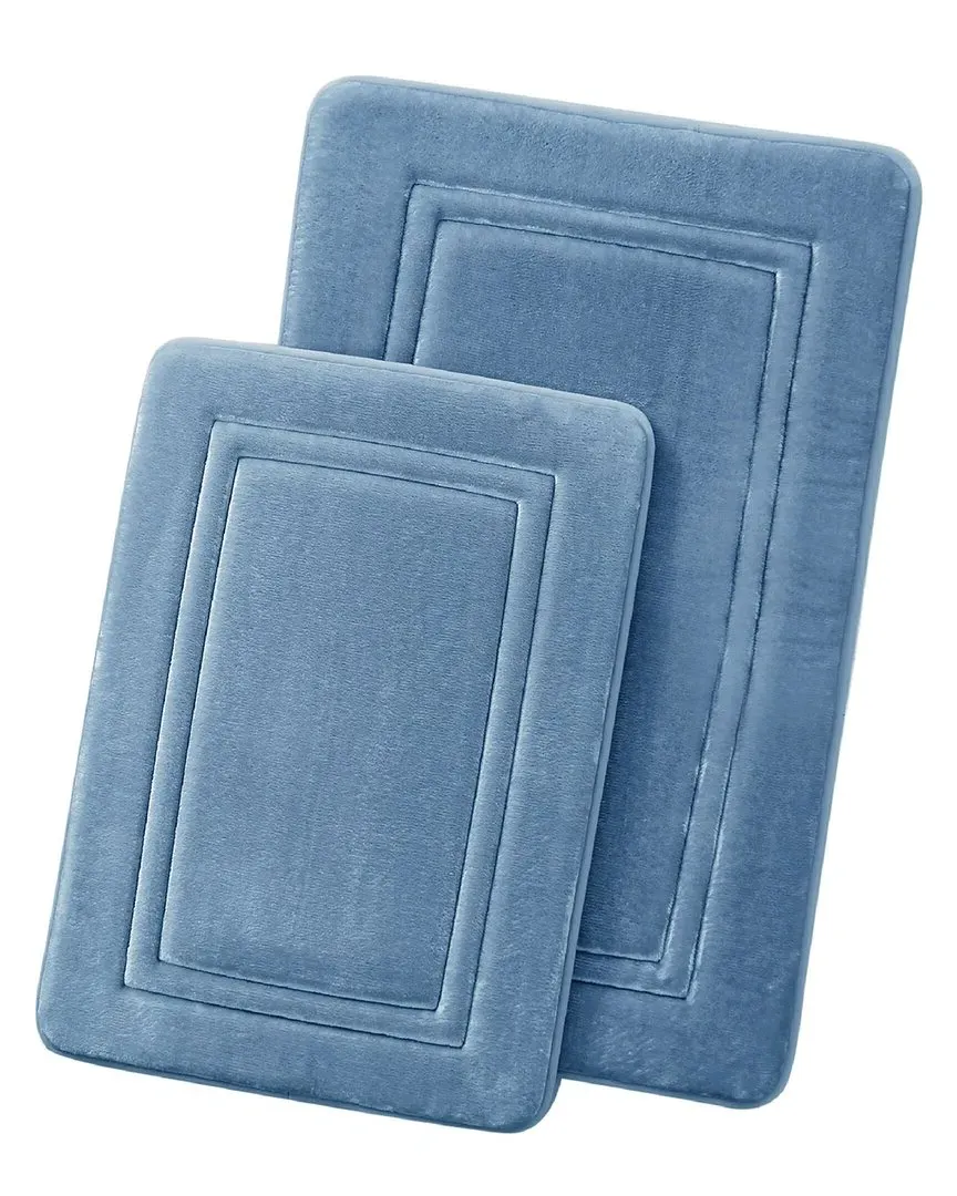 Heiq Antimicrobial Memory Foam Bath Rug - Blue
