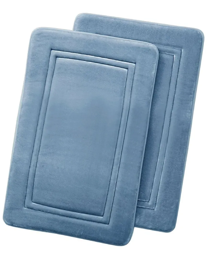 Heiq Antimicrobial Memory Foam Bath Rug - Blue image