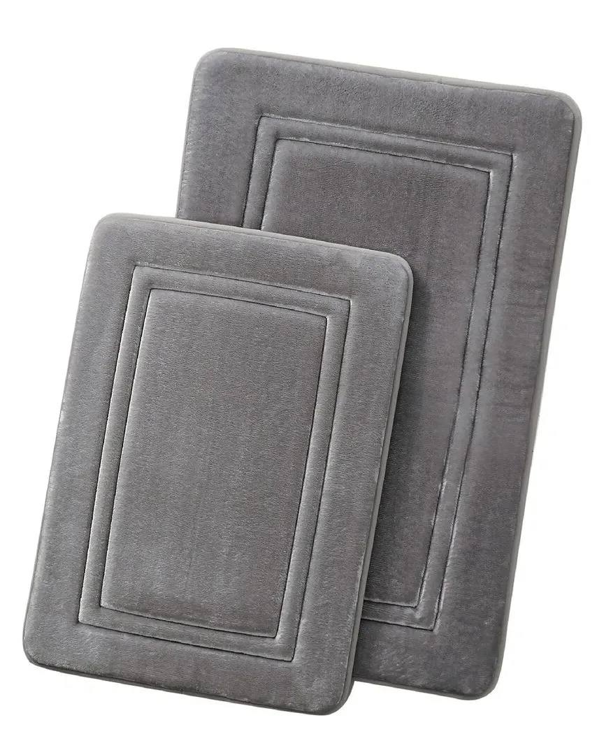 Heiq Antimicrobial Memory Foam Bath Rug - Grey