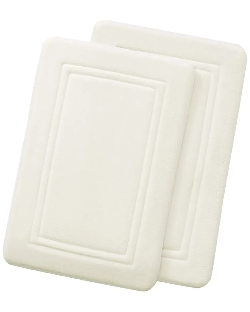 Heiq Antimicrobial Memory Foam Bath Rug - Ivory