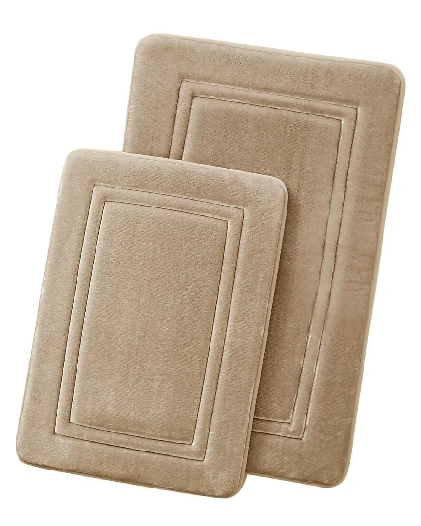 Heiq Antimicrobial Memory Foam Bath Rug - Khaki