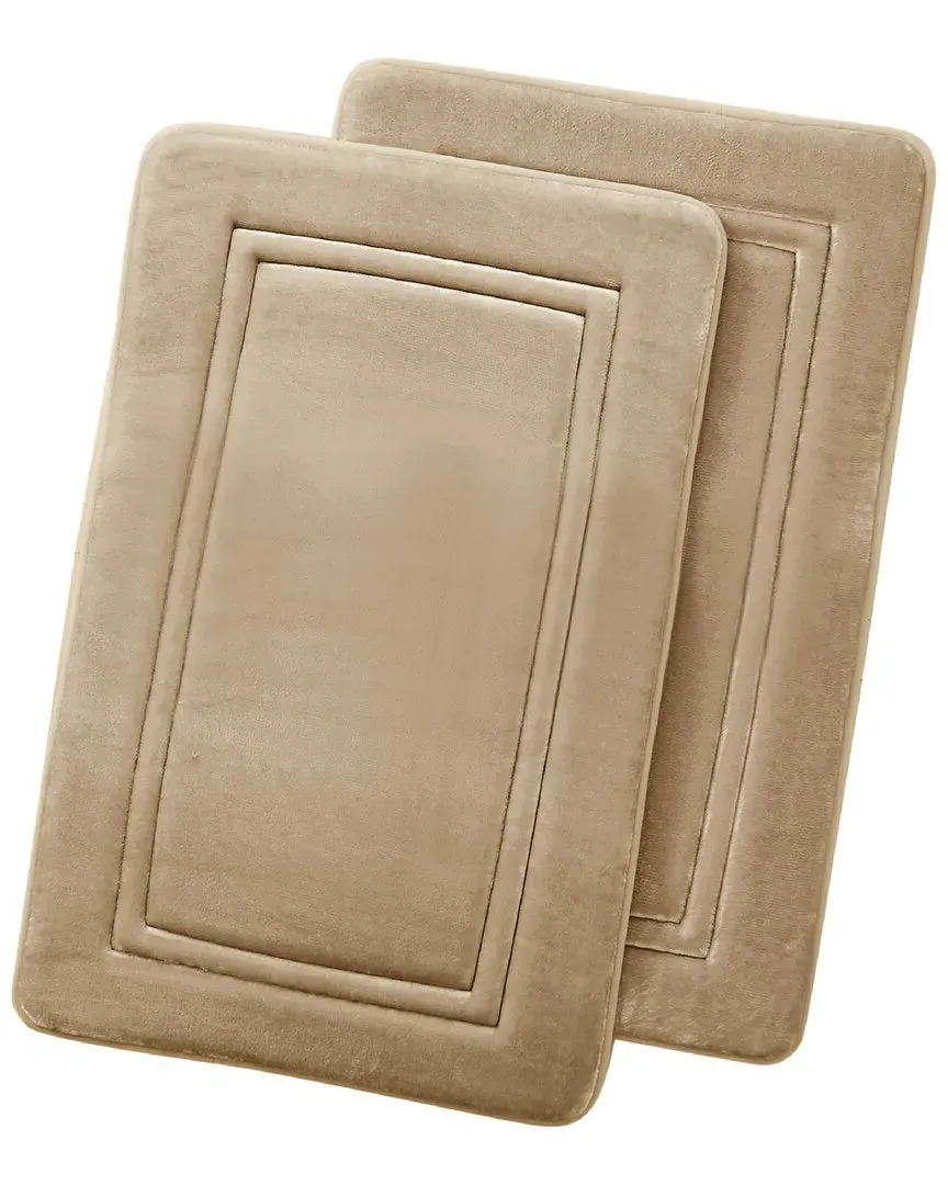 Heiq Antimicrobial Memory Foam Bath Rug - Khaki