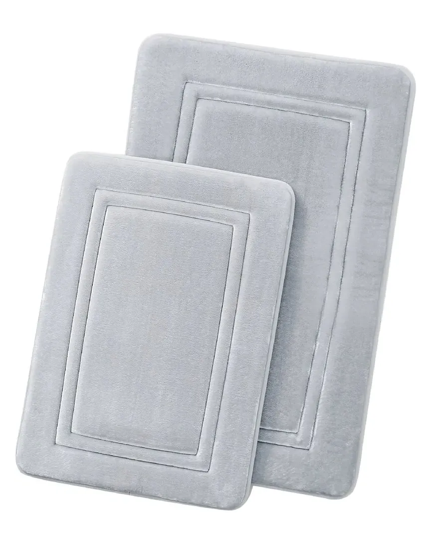 Heiq Antimicrobial Memory Foam Bath Rug - Light Grey