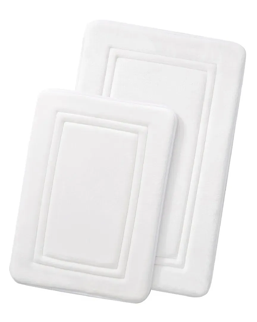 Heiq Antimicrobial Memory Foam Bath Rug - White