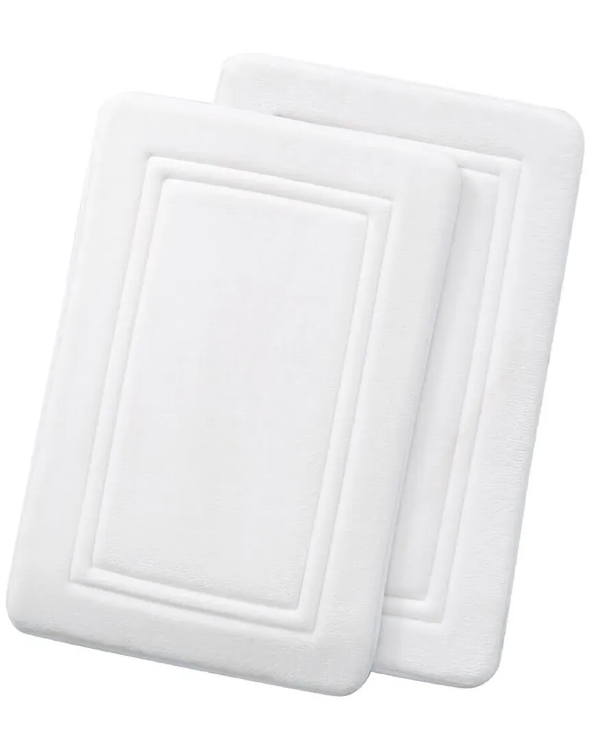 Heiq Antimicrobial Memory Foam Bath Rug - White