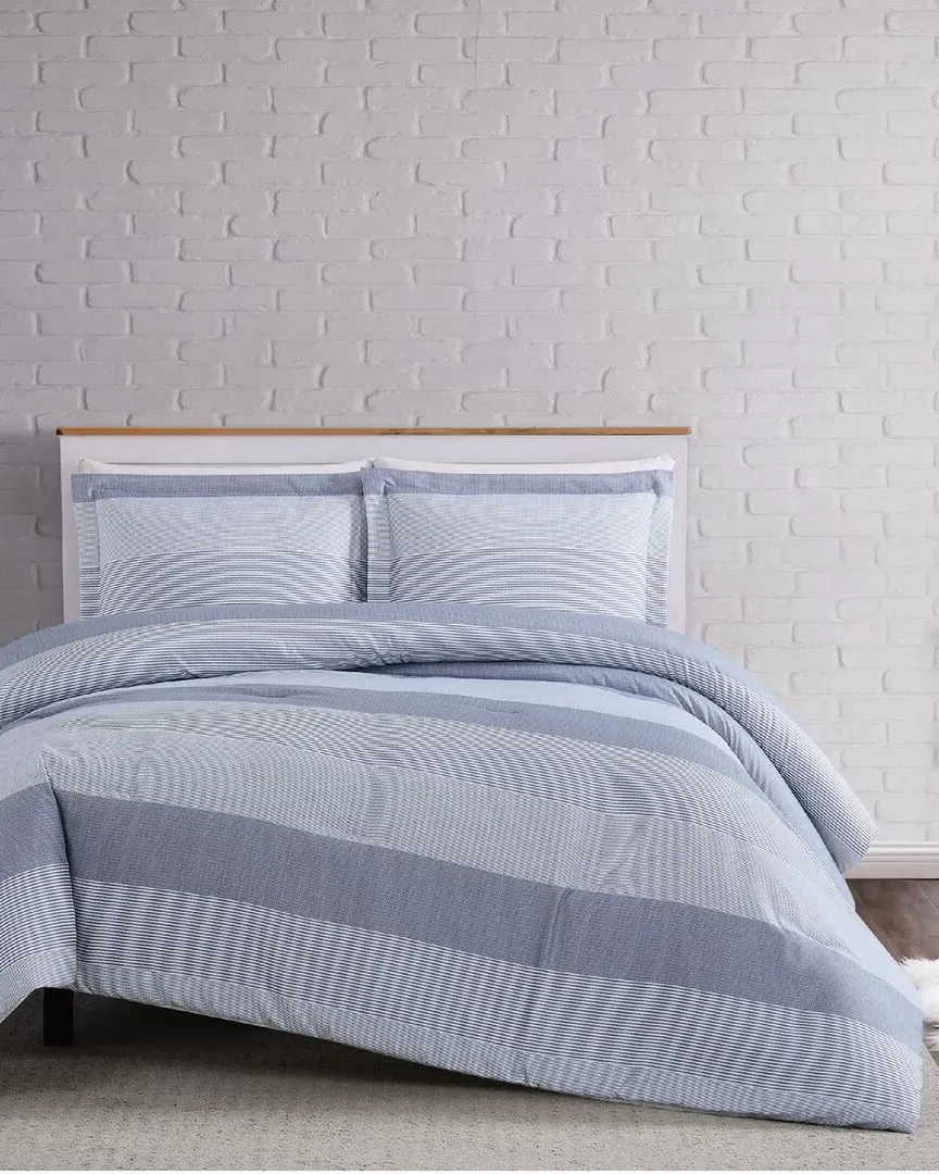 3pc Comforter Set - Grey, Microfiber