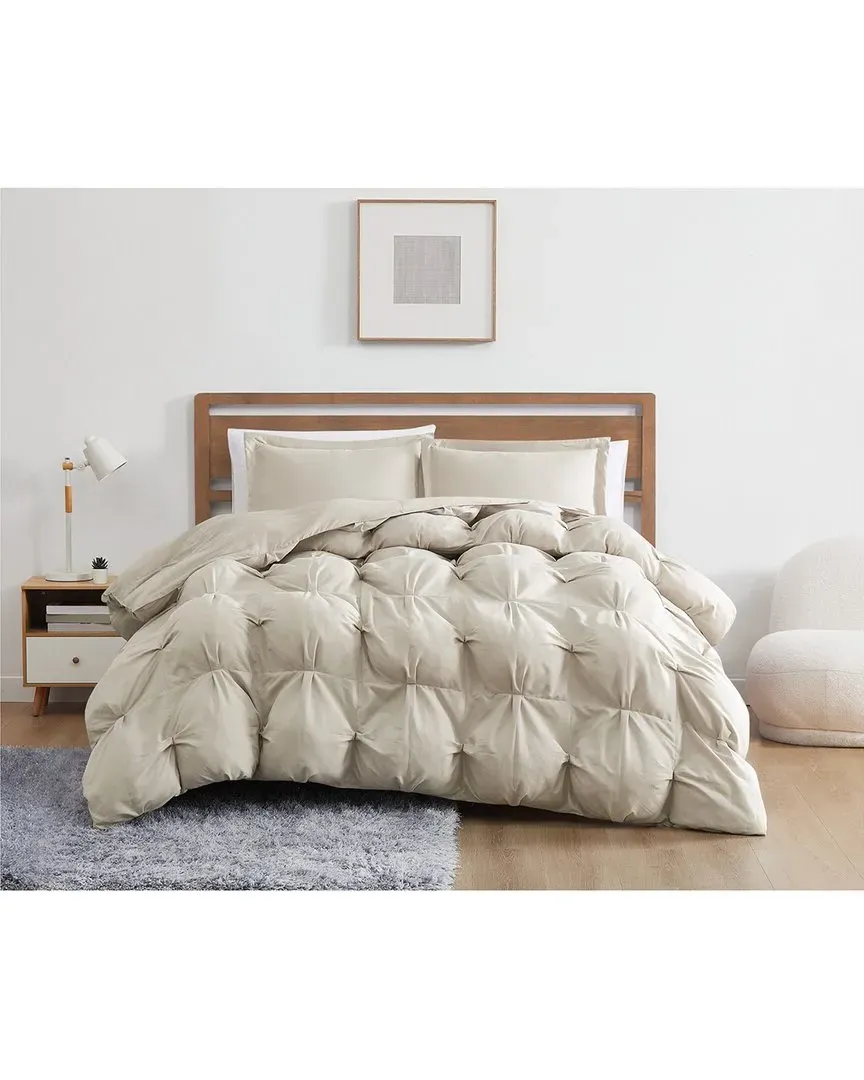 Cloud Puffer Comforter Set - Beige, Microfiber