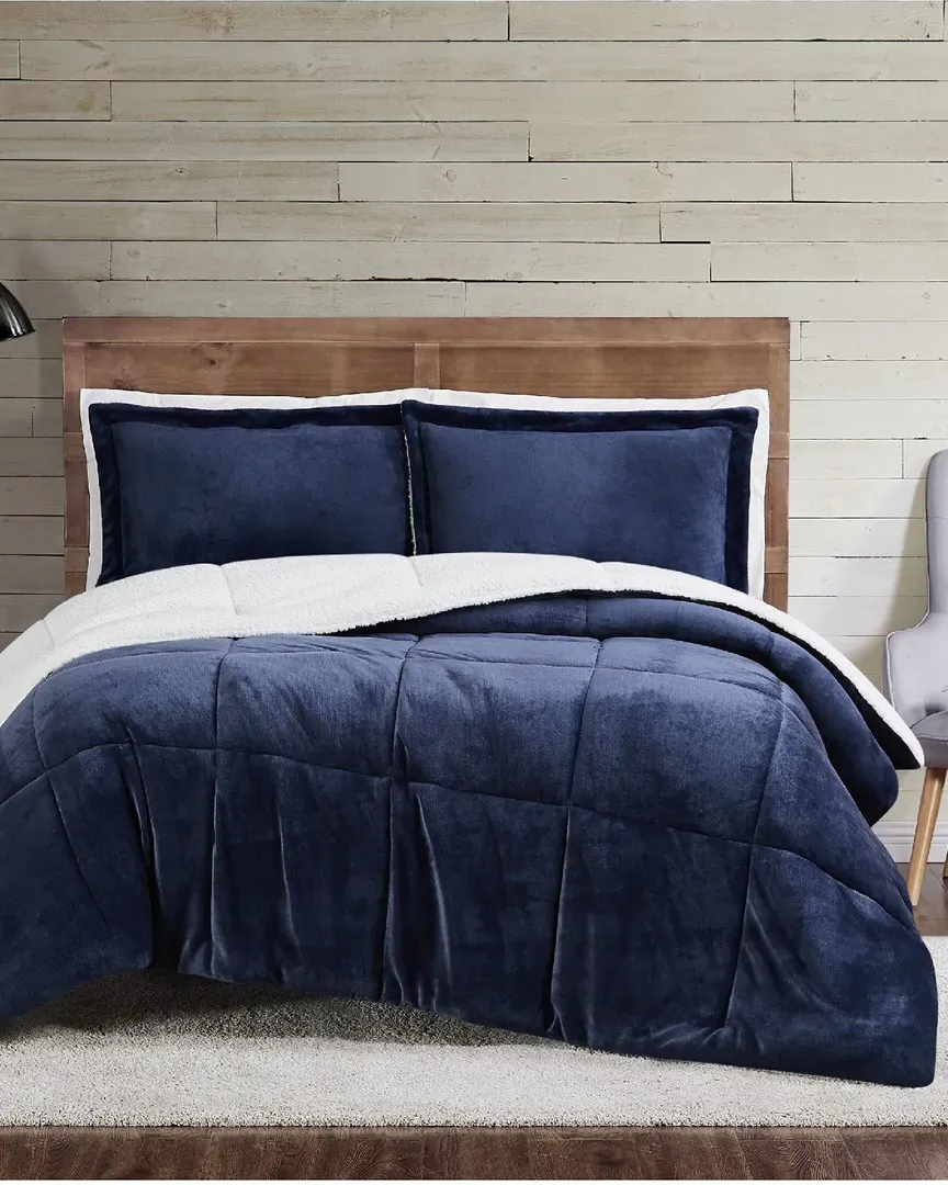 Cuddle Warmth Comforter Set - Indigo, Polyester image
